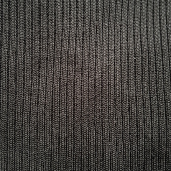 Melrose | Black Genuine Leather Front Zip Knit-Sleeve Jacket Full Moto Medium - Picture 14 of 14